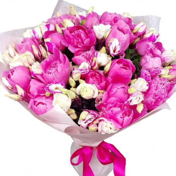 Букет из пионов "Моей королеве"